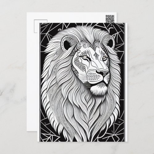 Leo Zodiac Sign _ Astrological Lion Postcard