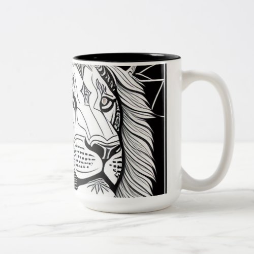 Leo Zodiac Sign _ Astrological Lion Two_Tone Coffee Mug