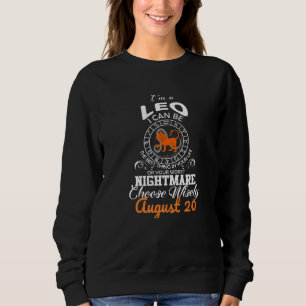 Leo Zodiac Sign August 20 Horoscope Birthday Sweatshirt