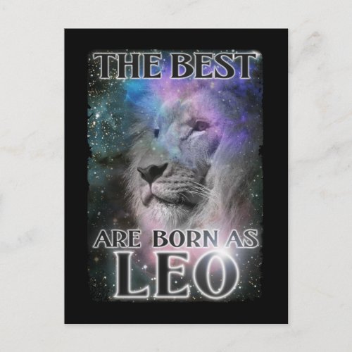 Leo Zodiac Sign Birthday Lion Born in July August Postcard