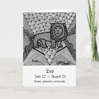 Leo  (Zodiac sign) Card