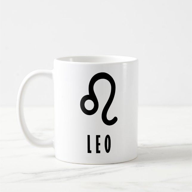 Leo zodiac sign coffee mug (Left)