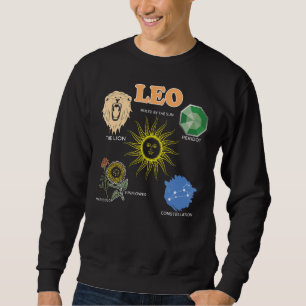 Leo Zodiac Sign Facts Elements Horoscope Astrology Sweatshirt