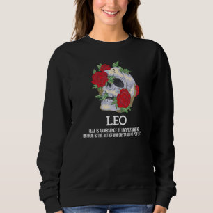 Leo Zodiac Sign Facts Skeleton Horoscope Astrology Sweatshirt