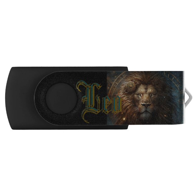 Leo Zodiac Sign Flash Drive (Front)