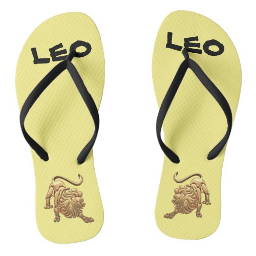 LEO Zodiac sign  Flip Flops