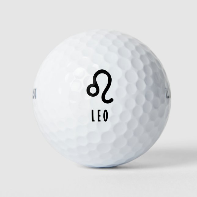 Leo zodiac sign golf balls (Front)