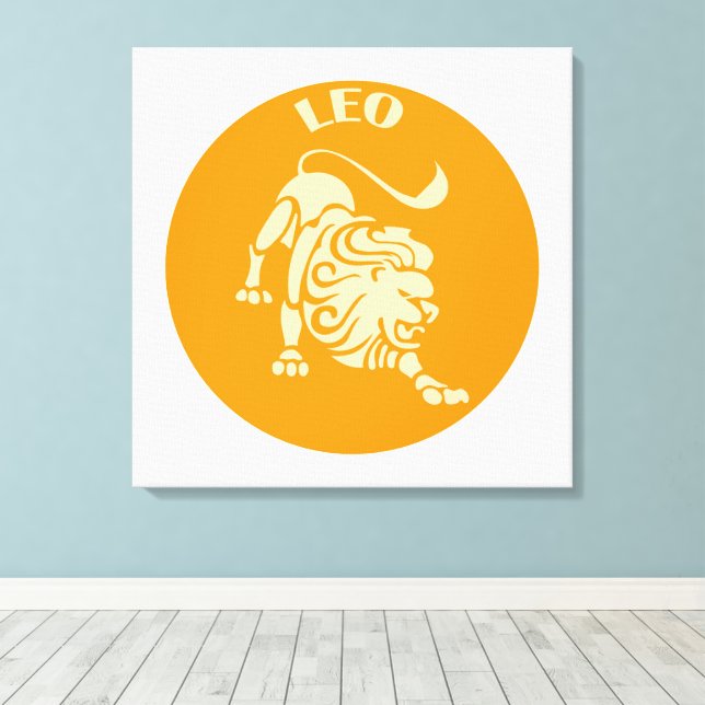 Leo, Zodiac Sign, Horoscope, Astrology Canvas Print (Insitu(Wood Floor))