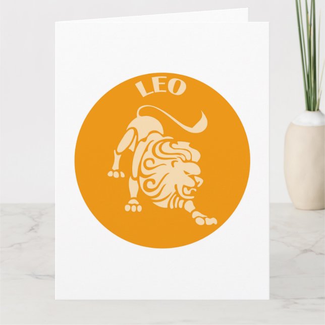Leo, Zodiac Sign, Horoscope, Astrology Card (Front)