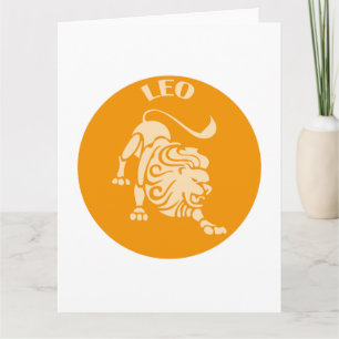 Leo, Zodiac Sign, Horoscope, Astrology Card