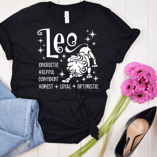  Leo Zodiac Sign Horoscope Personality Traits T_Shirt