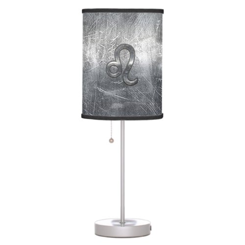 Leo Zodiac Sign in Grunge Distressed Decor Table Lamp