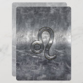 Leo Zodiac Sign in Grunge Distressed Style (Front/Back)
