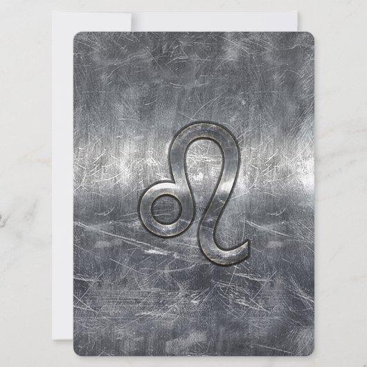 Leo Zodiac Sign in Grunge Distressed Style (Front)