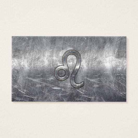 Leo Zodiac Sign in Grunge Distressed Style (Front)