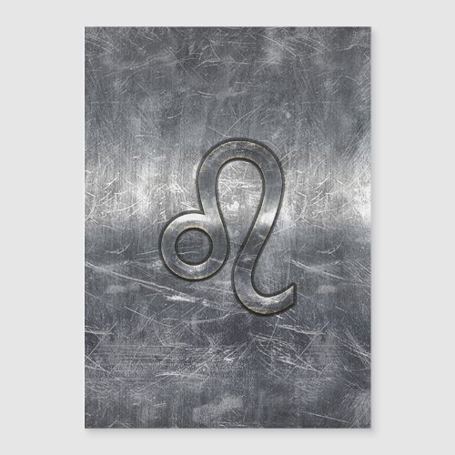 Leo Zodiac Sign in Industrial Style