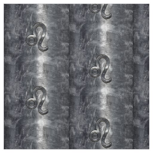 Leo Zodiac Sign in Industrial Style Fabric