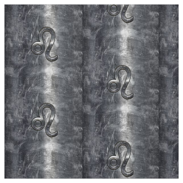 Leo Zodiac Sign in Industrial Style Fabric (Swatch)