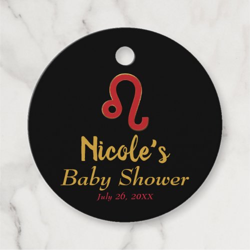 LEO Zodiac Sign July August Astrology Baby Shower  Favor Tags