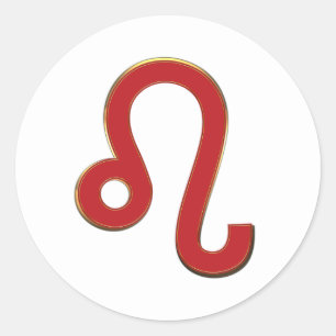 LEO Zodiac Sign July August Astrology Birthday Classic Round Sticker