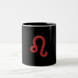 LEO Zodiac Sign July August Birthday Astrology   Two-Tone Coffee Mug