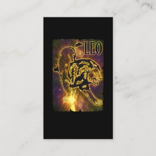 Leo Zodiac Sign Lion Birthday July August Business Card