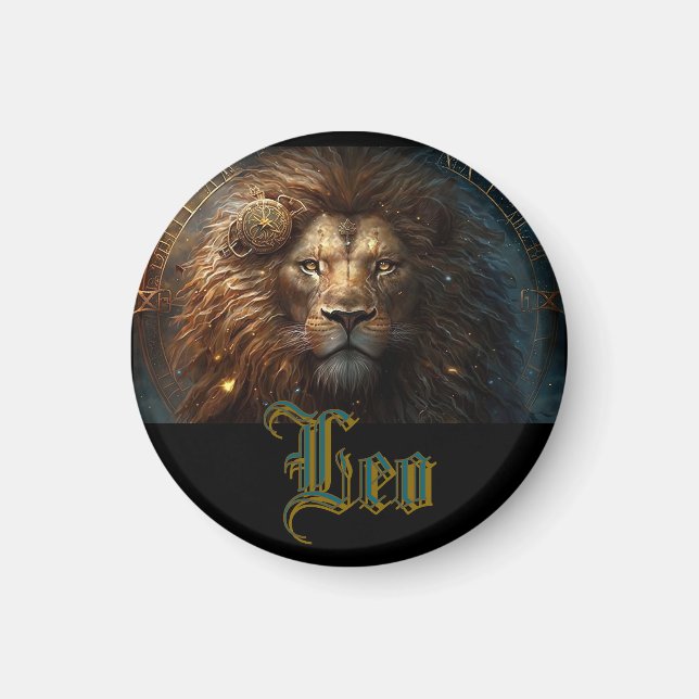 Leo Zodiac Sign Magnet (Front)