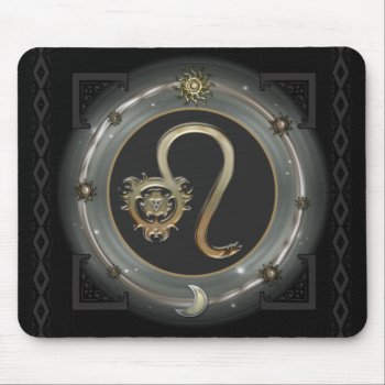 Leo Zodiac Sign Mouse Pad by EarthMagickGifts at Zazzle
