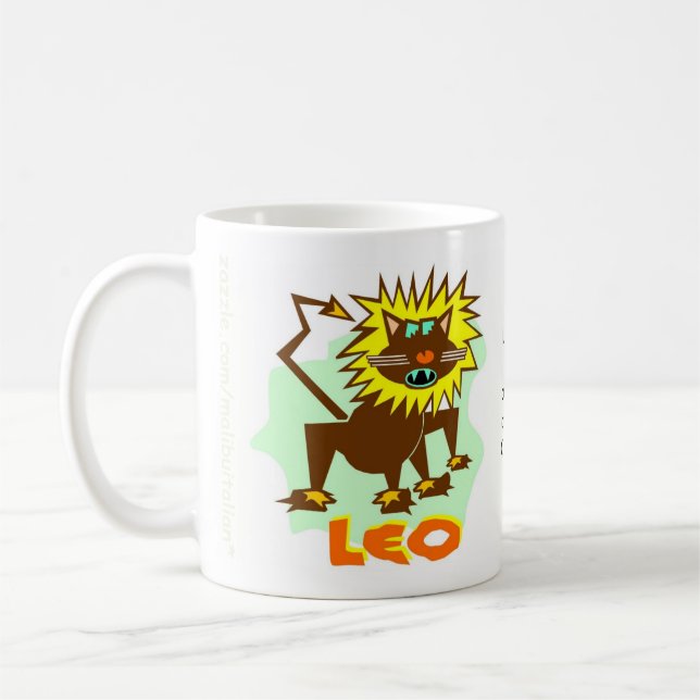 Leo Zodiac Sign Mug (Left)