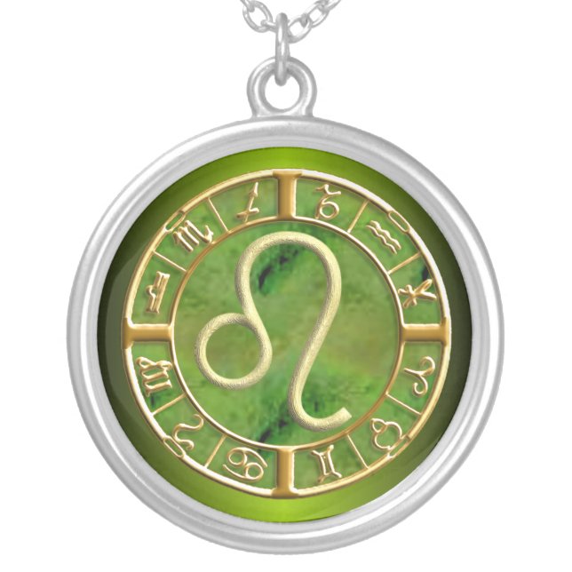 Leo Zodiac Sign Necklace (Front)