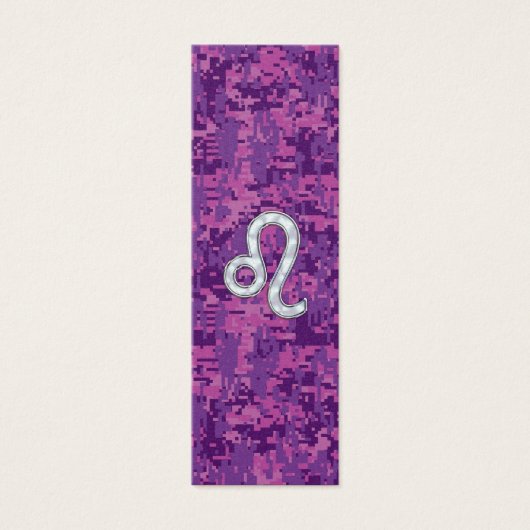 Leo Zodiac Sign on Fuchsia Digital Camouflage (Front)