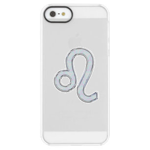 Leo Zodiac Sign on Fuchsia Digital Camouflage Permafrost iPhone SE/5/5s Case