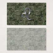 Leo Zodiac Sign on Green Digital Camouflage (Front & Back)
