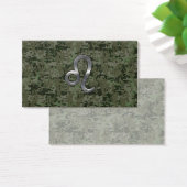 Leo Zodiac Sign on Green Digital Camouflage (Desk)