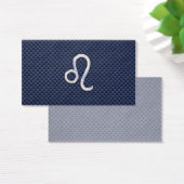 Leo Zodiac Sign on Navy Blue Carbon Fiber Print (Desk)