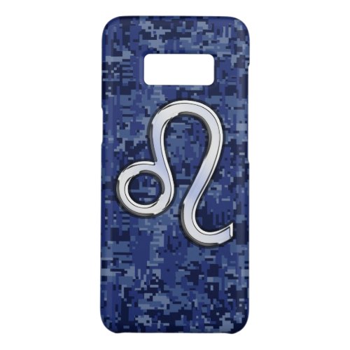 Leo Zodiac Sign on Navy Blue Digital Camouflage Case_Mate Samsung Galaxy S8 Case