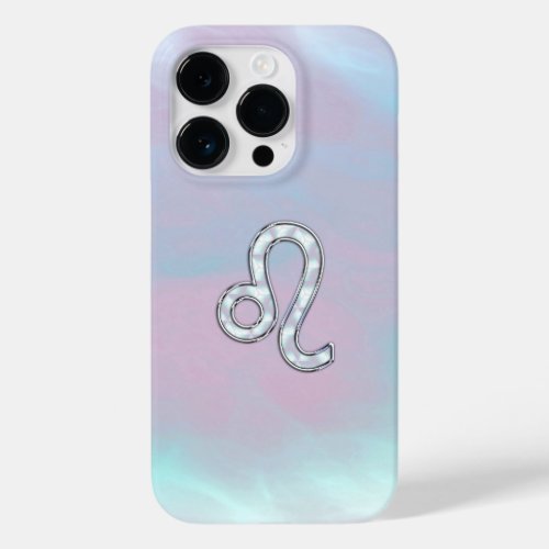 Leo Zodiac Sign on Pastels Nacre Style Case_Mate iPhone 14 Pro Case