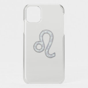 Leo Zodiac Sign on Pastels Nacre Style Print iPhone 11 Case