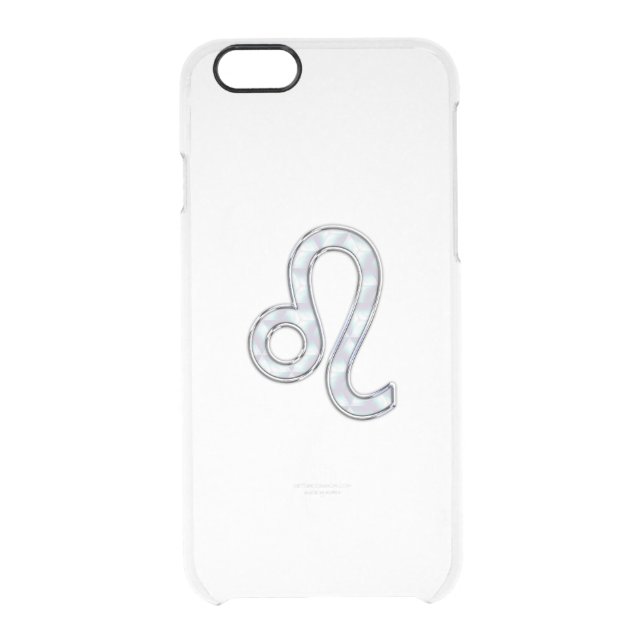 Leo Zodiac Sign on Pastels Nacre Style Print Uncommon iPhone Case (Back)