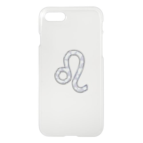 Leo Zodiac Sign on Pastels Nacre Style iPhone SE87 Case