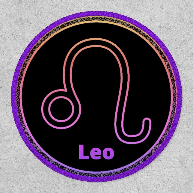 Leo zodiac sign patch (Front)