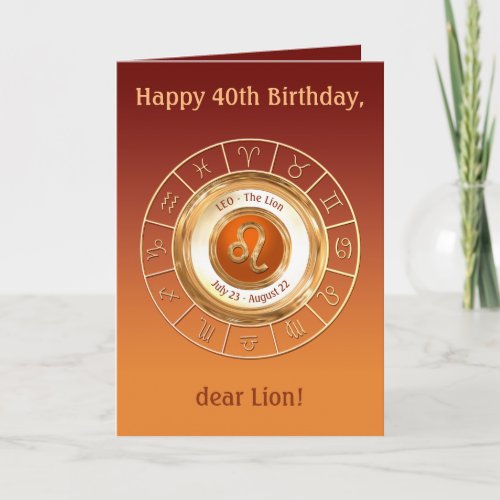 LEO Zodiac Sign Personality Traits Card