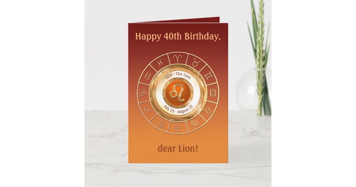 Leo Zodiac Sign Personality Traits Card Zazzle Leo Zodiac Sign Personality Traits Card Zazzle