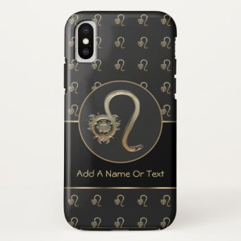 Leo Zodiac Sign Personalized Iphone X Case by EarthMagickGifts at Zazzle