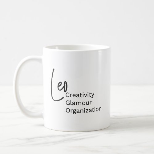 Leo zodiac sign positive traits coffee mug