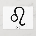 Leo Zodiac Sign Postcard at Zazzle