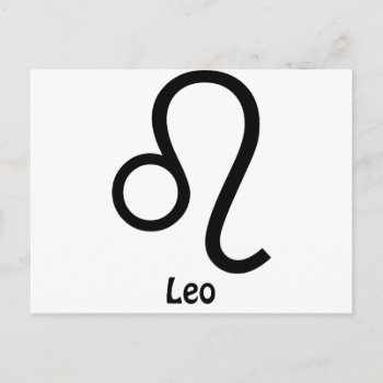 Leo Zodiac Sign Postcard by Wilbie at Zazzle