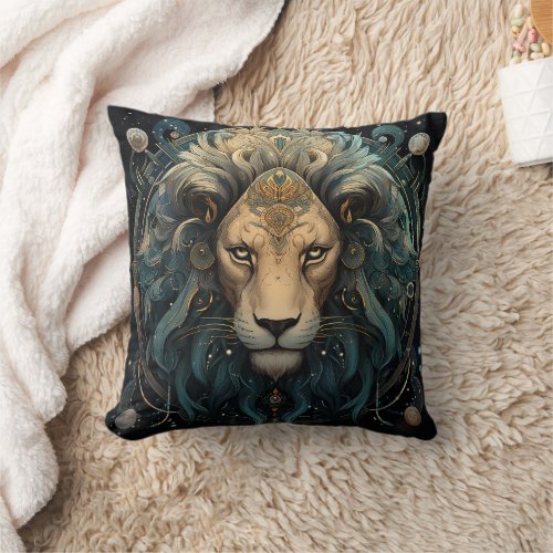 Leo Zodiac Sign Print Pillow