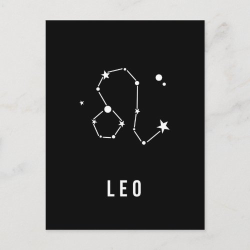 Leo Zodiac Sign Quote Postcard