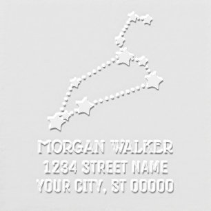 Leo Zodiac Sign Star Constellation Name Address Embosser